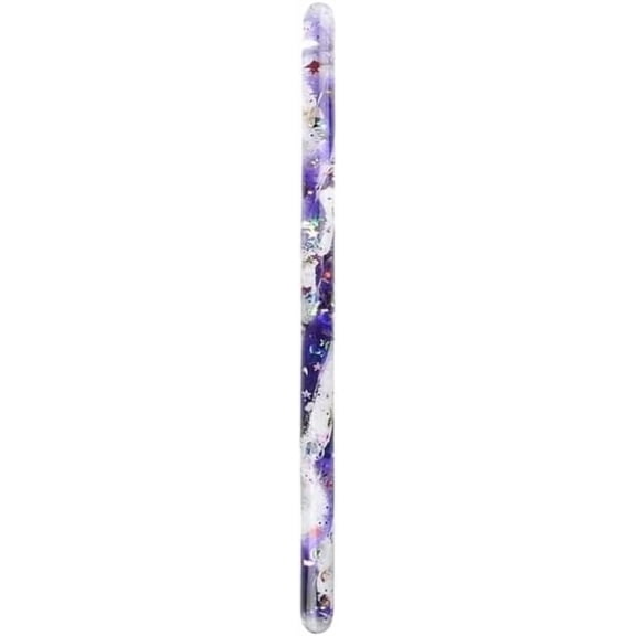 Jumbo Spiral Glitter Wand Hand Fidget Visual Stimulation Stress Relief Therapy Wonder Glitter Tubes for Kids (ONE Purple/White)