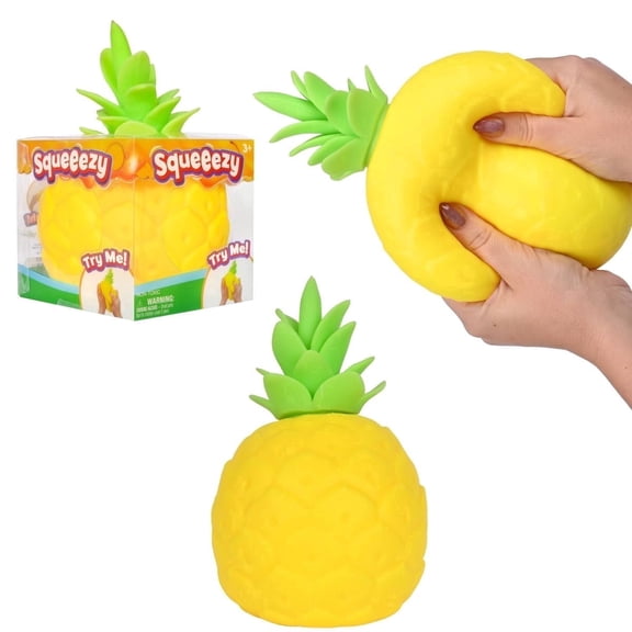 Jumbo Squeeezy Pineapple Fidget Toy - Slow Rising Pineapple Squishy, Anxiety Calm Support Therapeutic Sensory Play, Cute Fruit Stress Relief Toy for Kids & Adults Office Novelty Gift