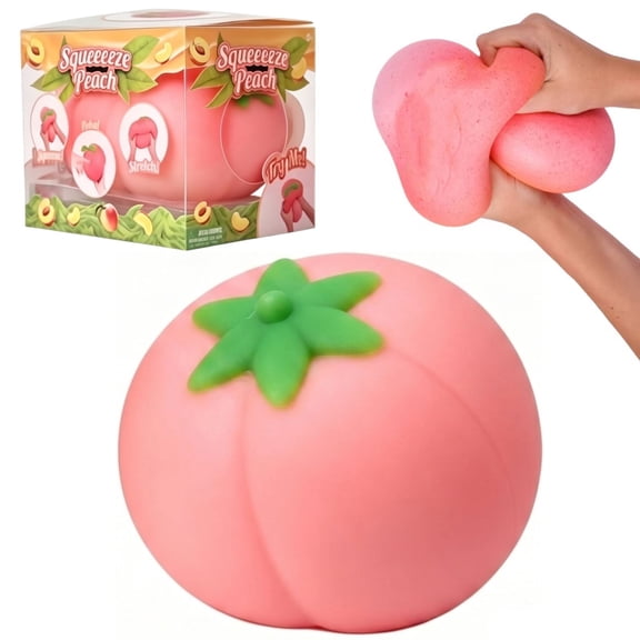 Jumbo Squeezy Peach Squishy Toy, Ultra-Soft Slow Rising Gaint Pink Squeeze Peach , Stress Relief & Anxiety Fidget Toy for Party Favor Gift