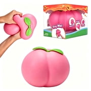 Jumbo Squeeze Peach Squishy Toy, Ultra-Soft Slow Rising Pink Peach Squeeze , Stress Relief & Anxiety Fidget Toy for Party Favor Gift