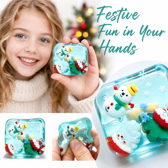 Jumbo Squishy Block Christmas Cute Squishy Square Slow Rising Toy Fidget Squeeze For Desk Focus And Sensory Relaxation