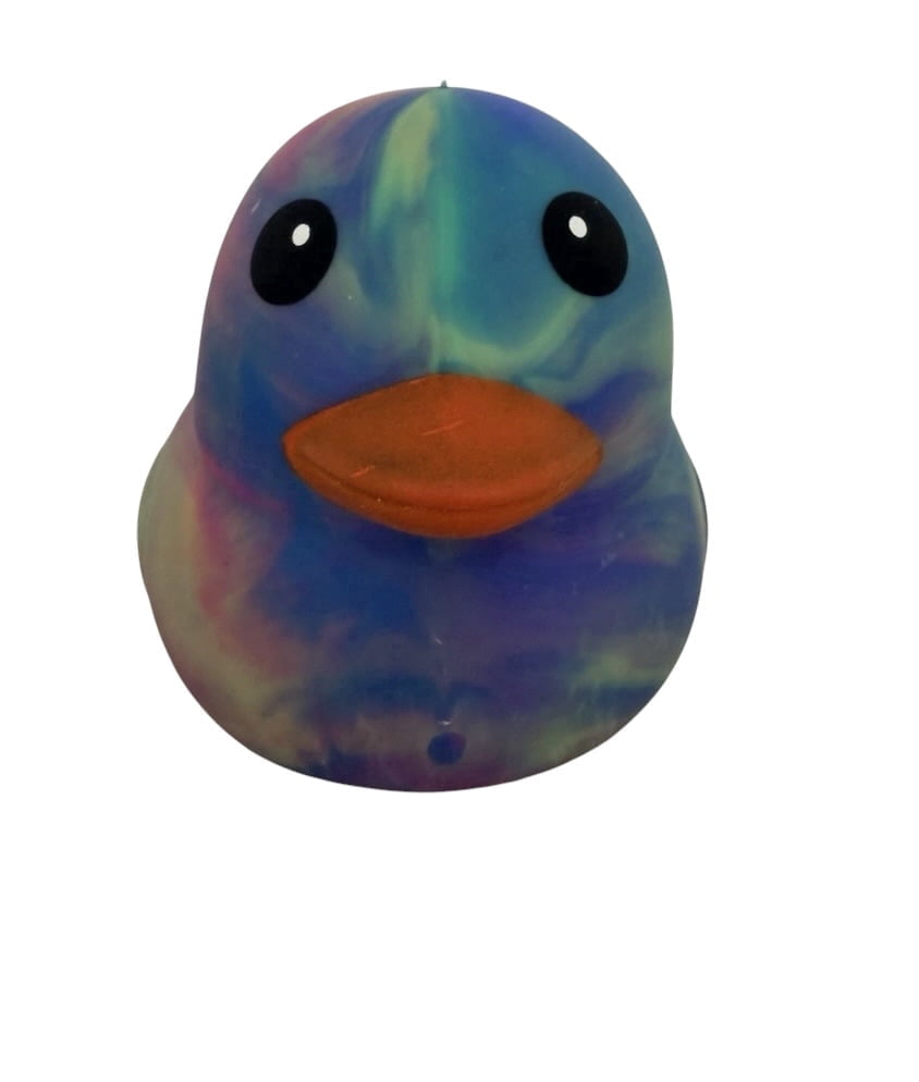 Jumbo Squishy Massaging Sensory Duck Stress Ball, Tie Dye (One  Random Color )