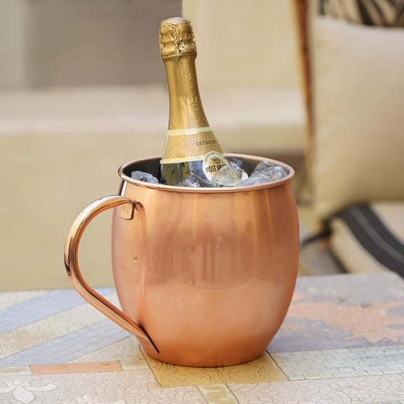 Jumbo Stainless Steel Moscow Mule Mug - 102oz Copper Plated Moscow Mule Cup