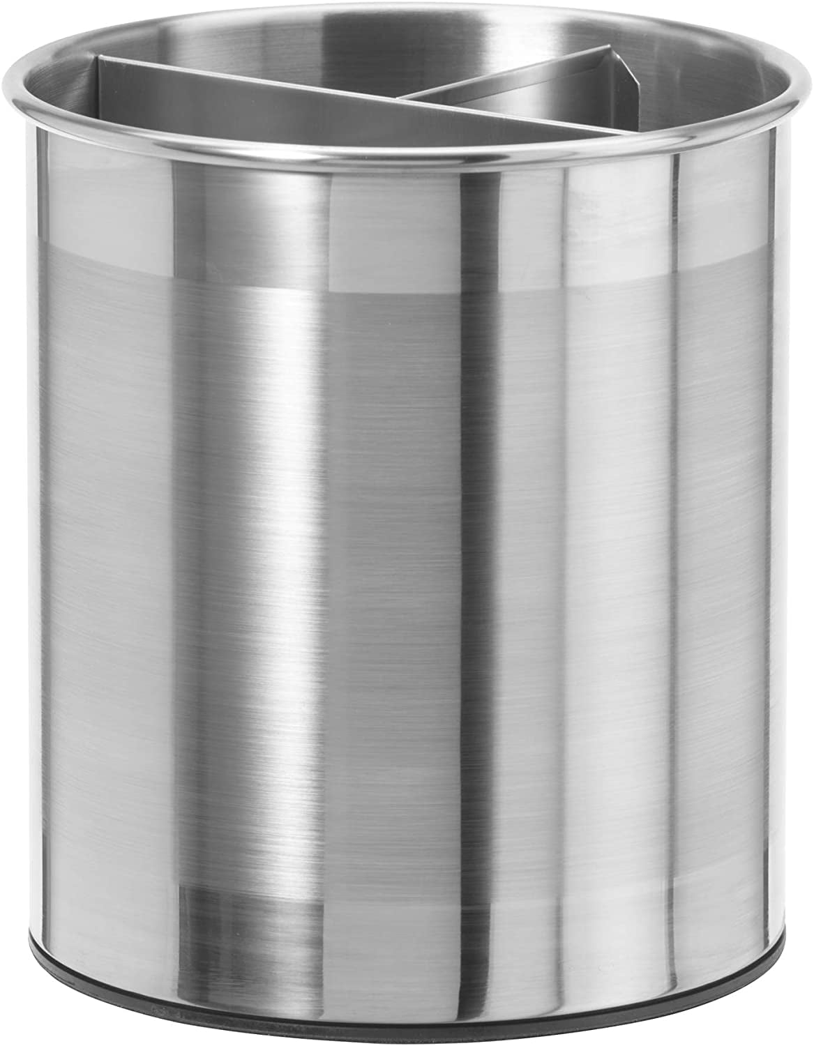 Jumbo Stainless Steel Rotating Utensil Holder With Removable Divider jumbo-stainless-steel-rotating-utensil-holder-with-removable-divider