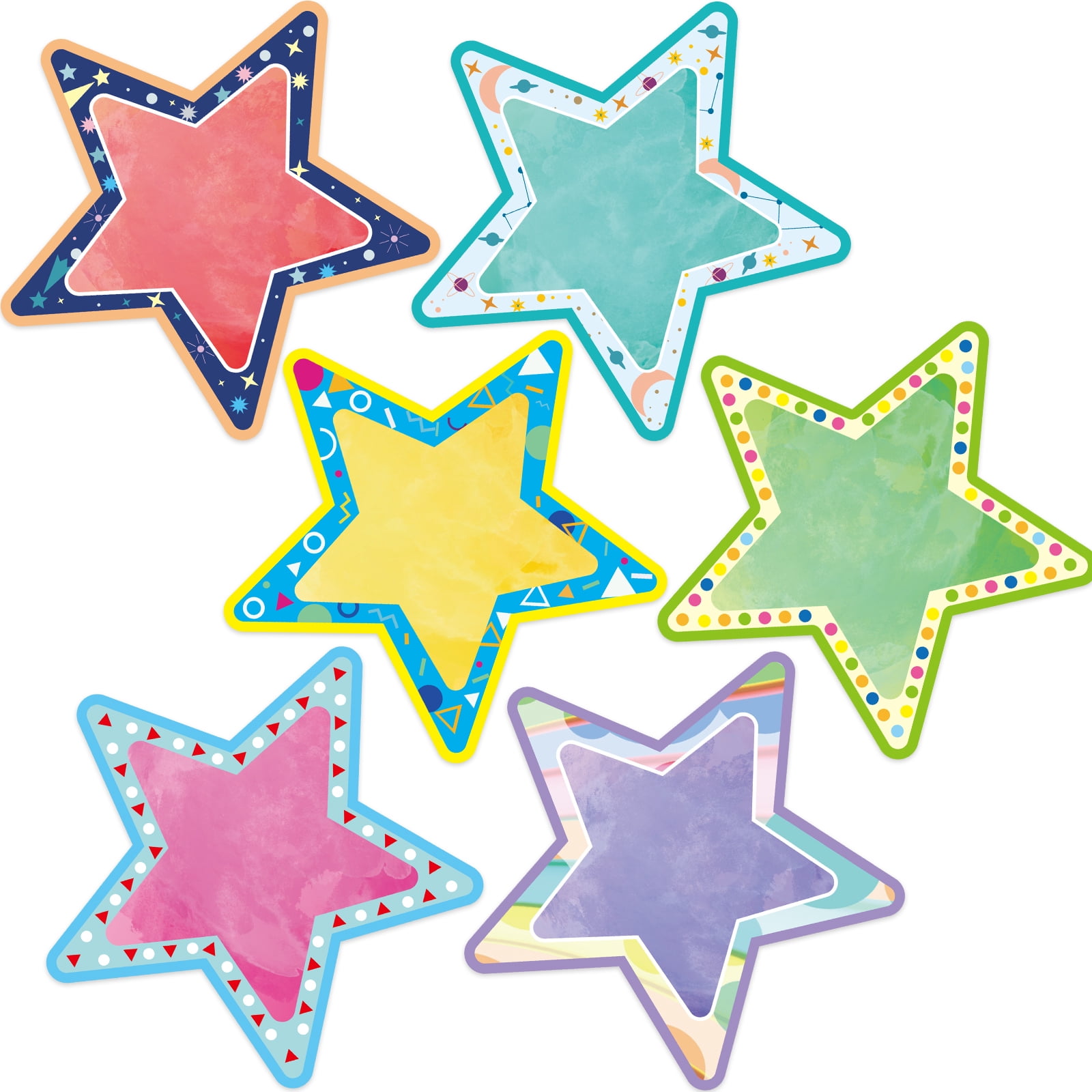 Jumbo Star Cutouts Bulletin Board Large Paper Star Die-Cuts Star ...