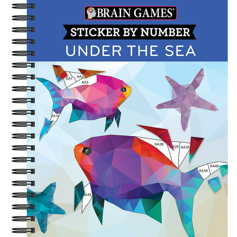 Brain Games - Sticker by Number: Under the Sea - 2 Books in 1 (42 Images to Sticker) [Book]
