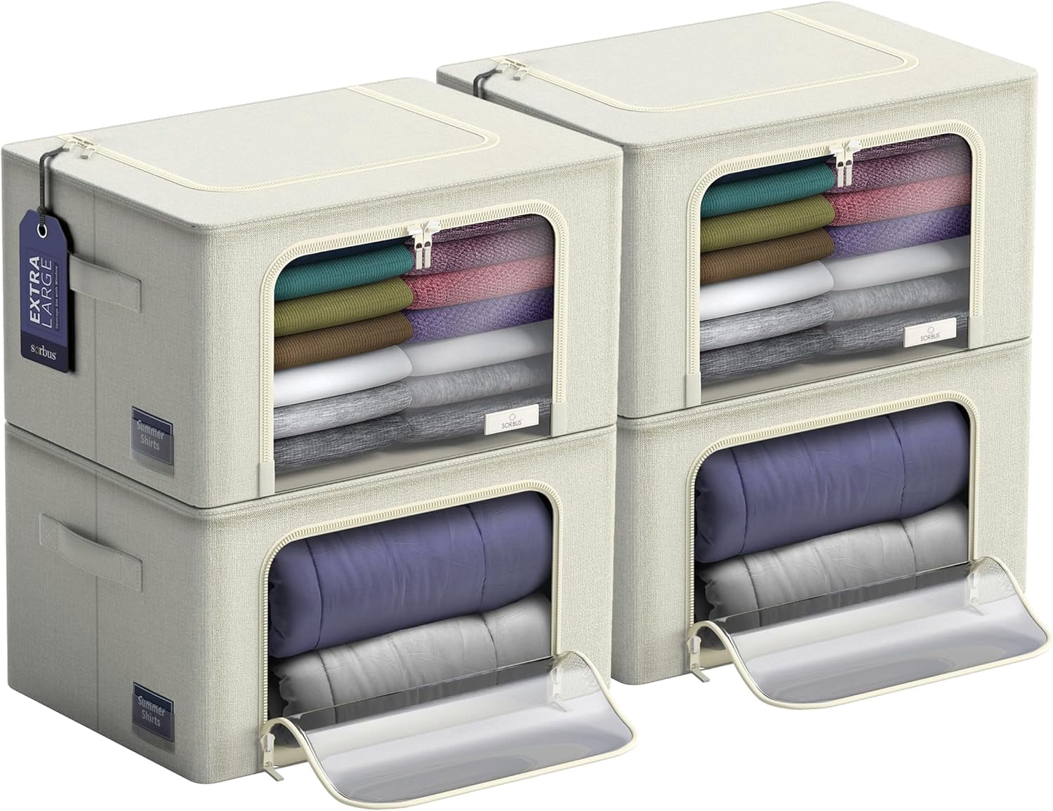 Large Frame Storage Containers Jumbo Storage Bins with Metal Frame - Oxford Fabric Storage Containers ...