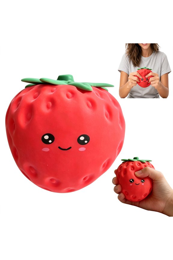 Jumbo Strawberry Squishy 5.1 Inch Slow Rising Squishy Giant Strawberry Squishy Soft Stress Relief Fidget for Relaxation and Anxiety Relief