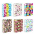 thumbnail image 1 of Jumbo Stretchable Book Cover Set of 6 Assorted Prints Dots, Peace Love, Paint Splatter, Circles, Pink Camouflage, Flamingo, Washable Reusable Fabric Book Covers for Large Books 9"x11" inches & up, 1 of 10