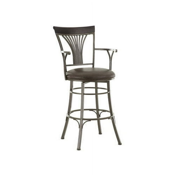 Jumbo Swivel Counter Stool with Armrest