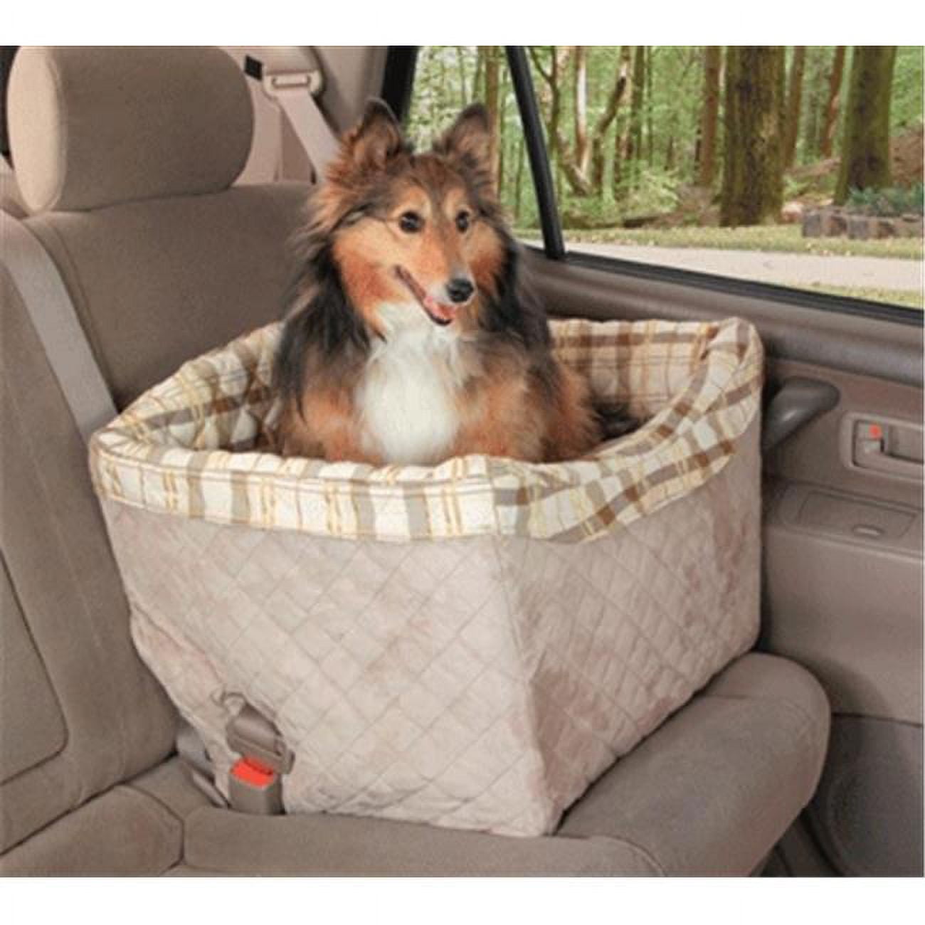 Small Brown Quilted Soft Sided Dog Carrier
