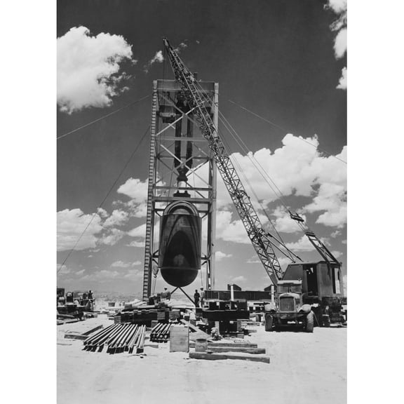 'Jumbo' The Atomic Device Being Positioned For 'Trinity' Test At Alamogordo History (24 x 36)