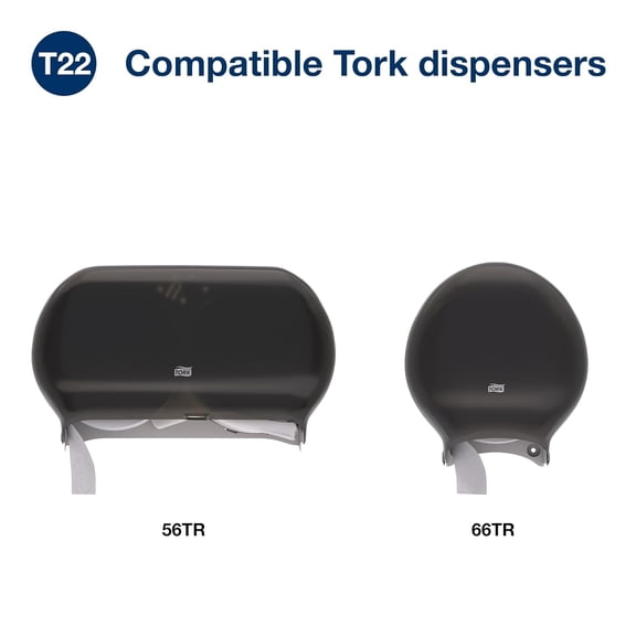 Jumbo Toilet Paper Roll White T22, Universal, 2-ply, 12 x 1000', TJ0922A