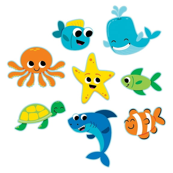 Jumbo Under The Sea Cutouts - Educational - 8 Pieces
