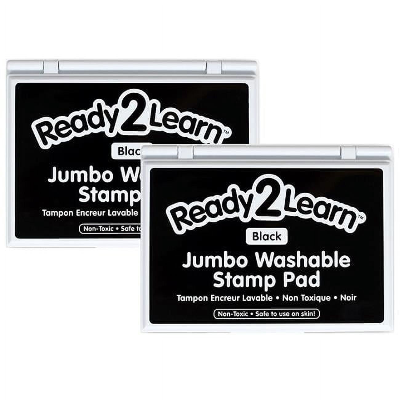 Jumbo Washbl Stamp Pad, Black - Pack of 2