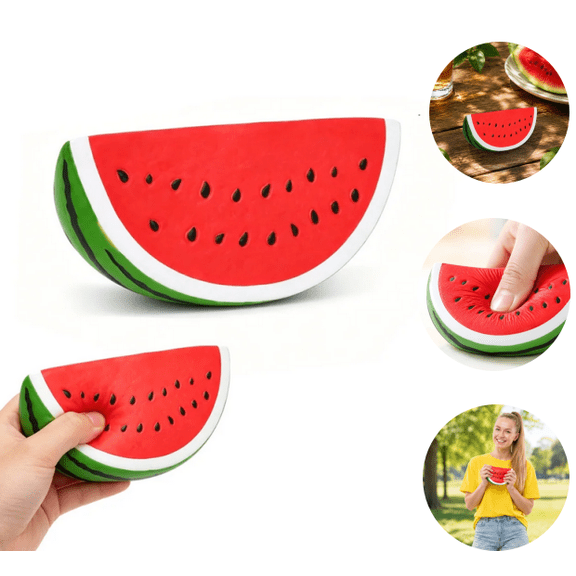Jumbo Watermelon Squishies, Stress Ball Soft Squishys Slow Rising Stress Ball Fun Decompression Squishies Gift for Anxiety Stress Party Favors