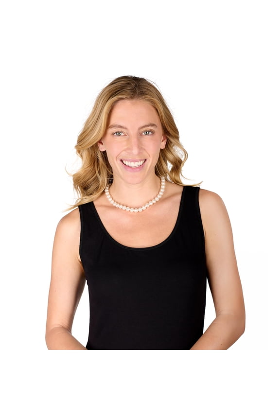 Jumbo White Pearls Adult Costume Necklace