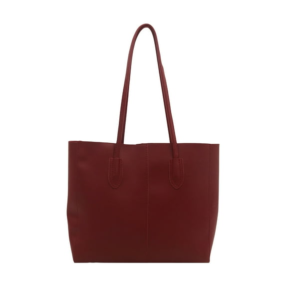 Jumbo Work Tote 15.94x11.42x4.13in PU Large Shopper Bag Red Black Coffee Brown Spacious Commuter Bag Oversized Satchel Work Bag Business Carryall Heavy Duty Everyday Bag Travel Essential​