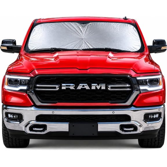 Jumbo XL Windshield Sun Shade 70 x 35 Inches Durable Nylon UV Protector Car Window Shade