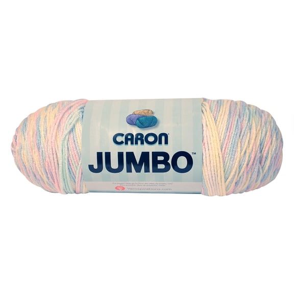Jumbo Yarn by Caron - Multicolor Yarn for Knitting - Crochet - Weaving - Arts & Crafts - Baby Rainbow - Bulk 10 Pack