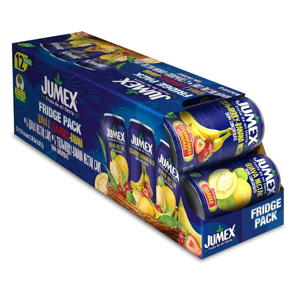 Jumex Fruit Punch Strawberry-Banana & Guava Variety Soda Pack, 11.3 Fl. oz., 12 Count