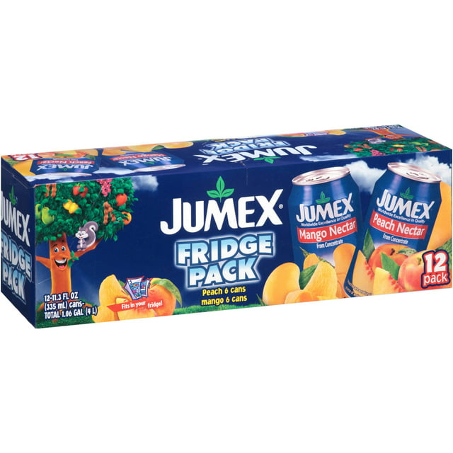 Jumex Mango and Peach Nectar from Concentrate, 11.3 Fl. Oz., 12 Count