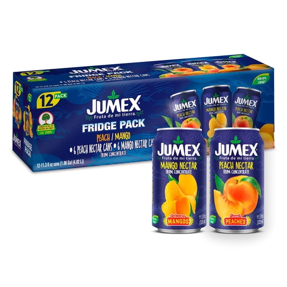 Jumex Mango and Peach Nectar from Concentrate, 11.3 Fl. Oz., 12 Count