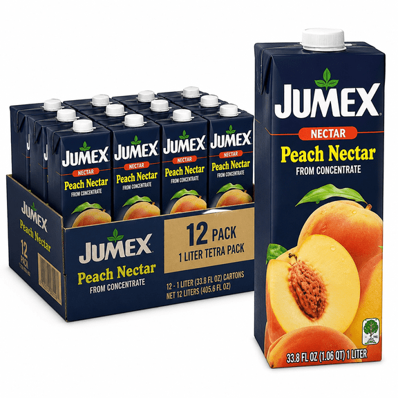 Jumex Peach Nectar 1 Liter Tetra Pack (12 Pack)