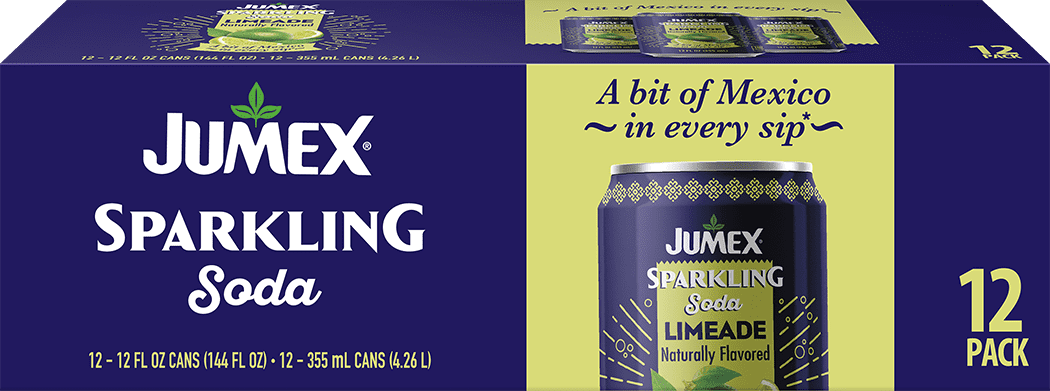 Jumex Sparkling Soda Limeade, 12 Fl Oz Cans, 12 Count