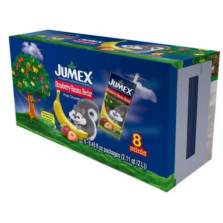 Jumex Strawberry Banana Nectar Juice Boxes, 8.45 fl oz, 8 pack