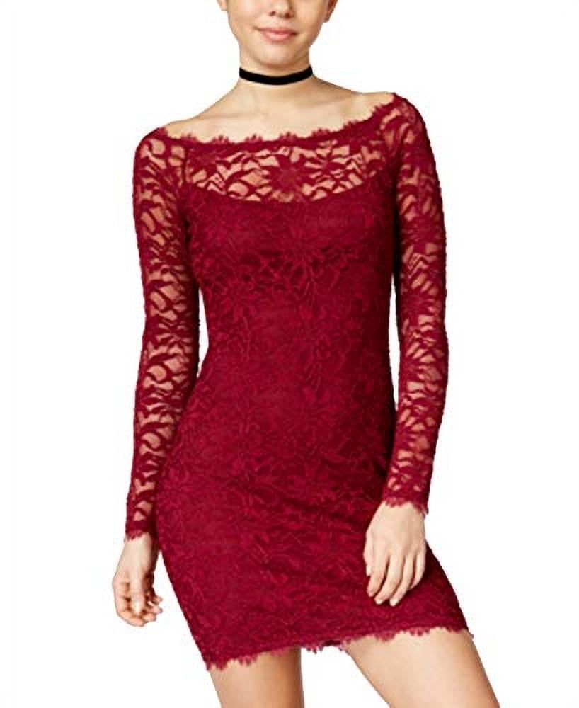 Jump Apparel Juniors Lace Sheath Dress - Walmart.com