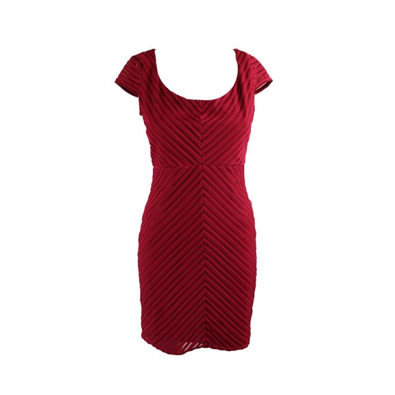 Jump Apparel Red Sleeveless Textured Cutout-Back Sheath Dress M
