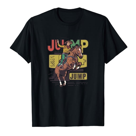 Jump Bull Riding Texas Funny Western Cowboy Gift Cowboy T-Shirt