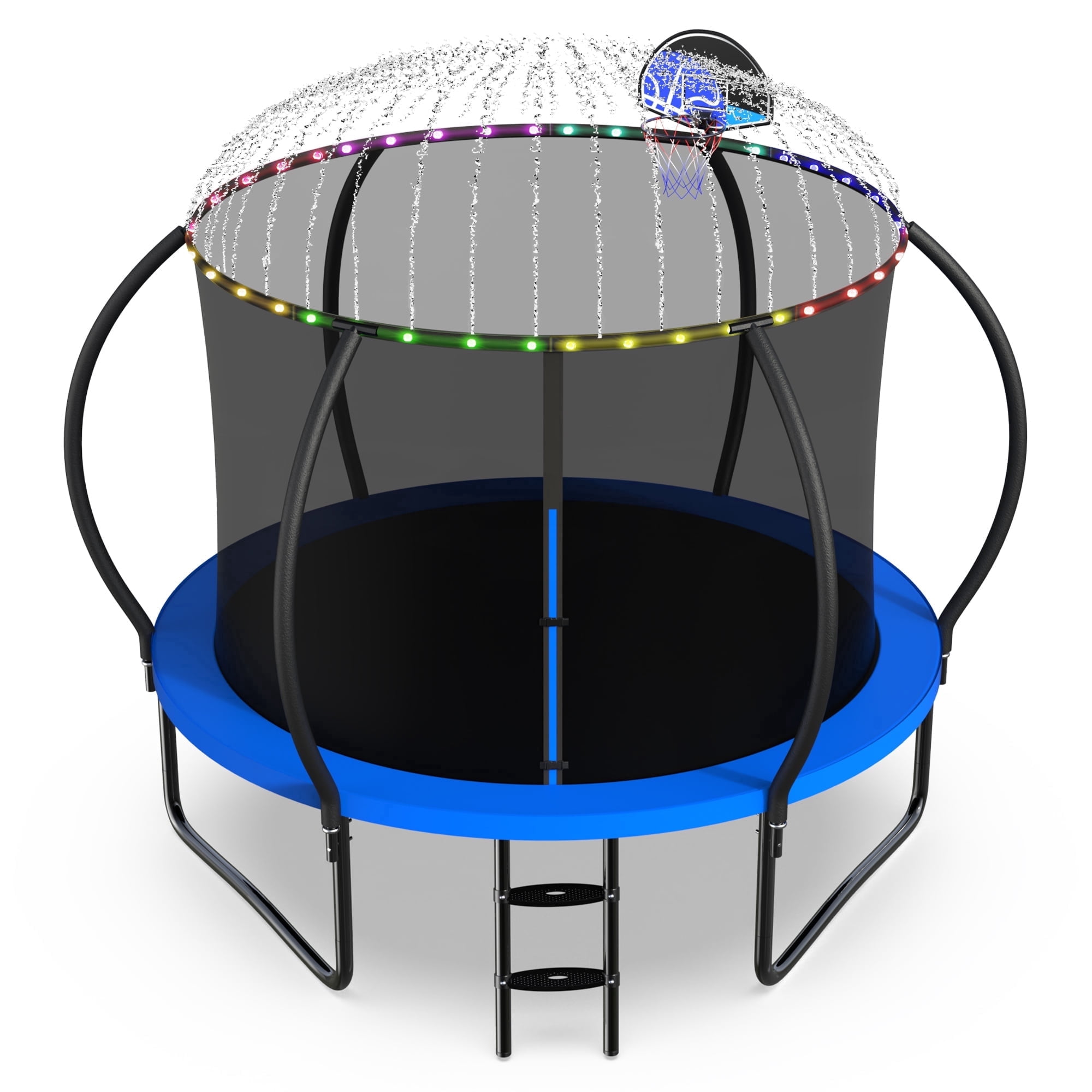 Jump Into Fun 10FT Trampoline 1000LBS for 4 Kids and Adults, Galvanized ...