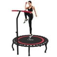 thumbnail image 1 of Jump Into Fun 40" Rebounder Trampoline for Adults, 330LBS Foldable Fitness Trampoline with Bungees, Adjustable Handlebar, Noise-free Exercise Rebounder for Indoor Workout, 1 of 9