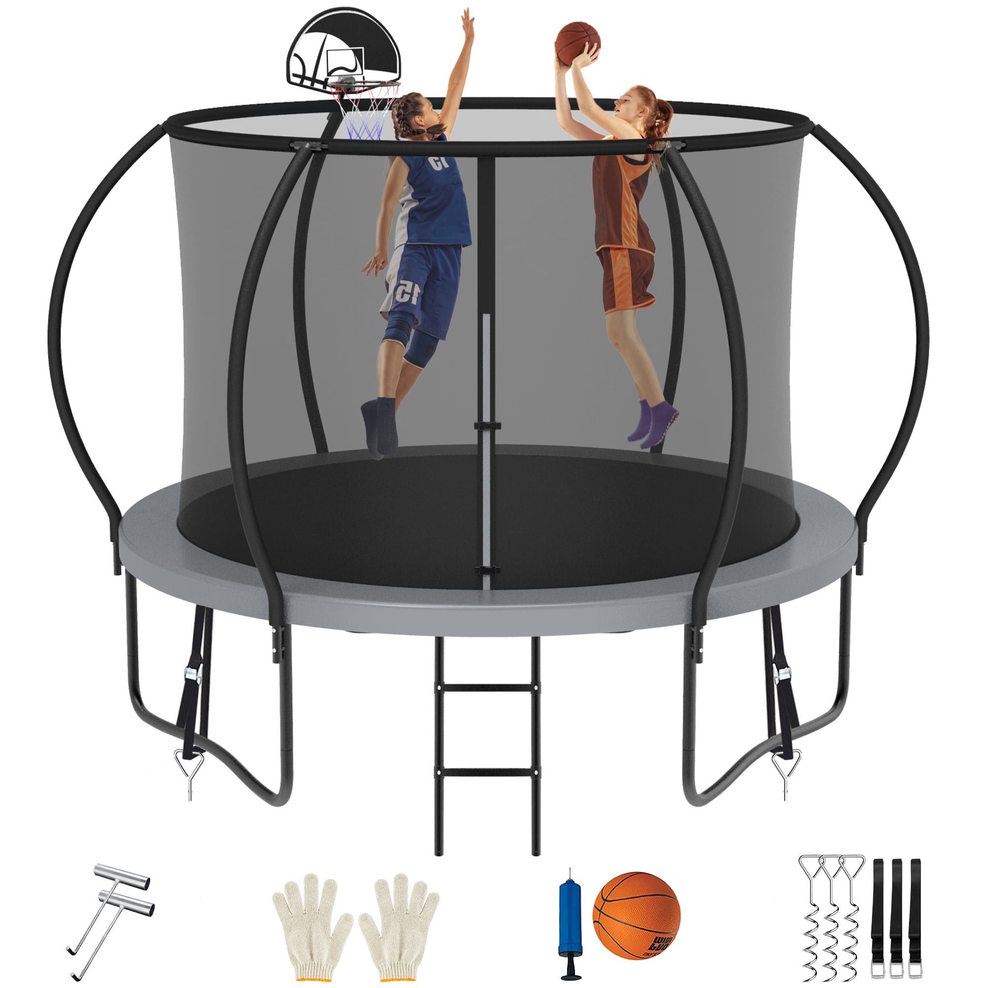 Jump Into Fun Trampoline,, 10FT 1000LBS Trampoline for 4-5 Kids ...
