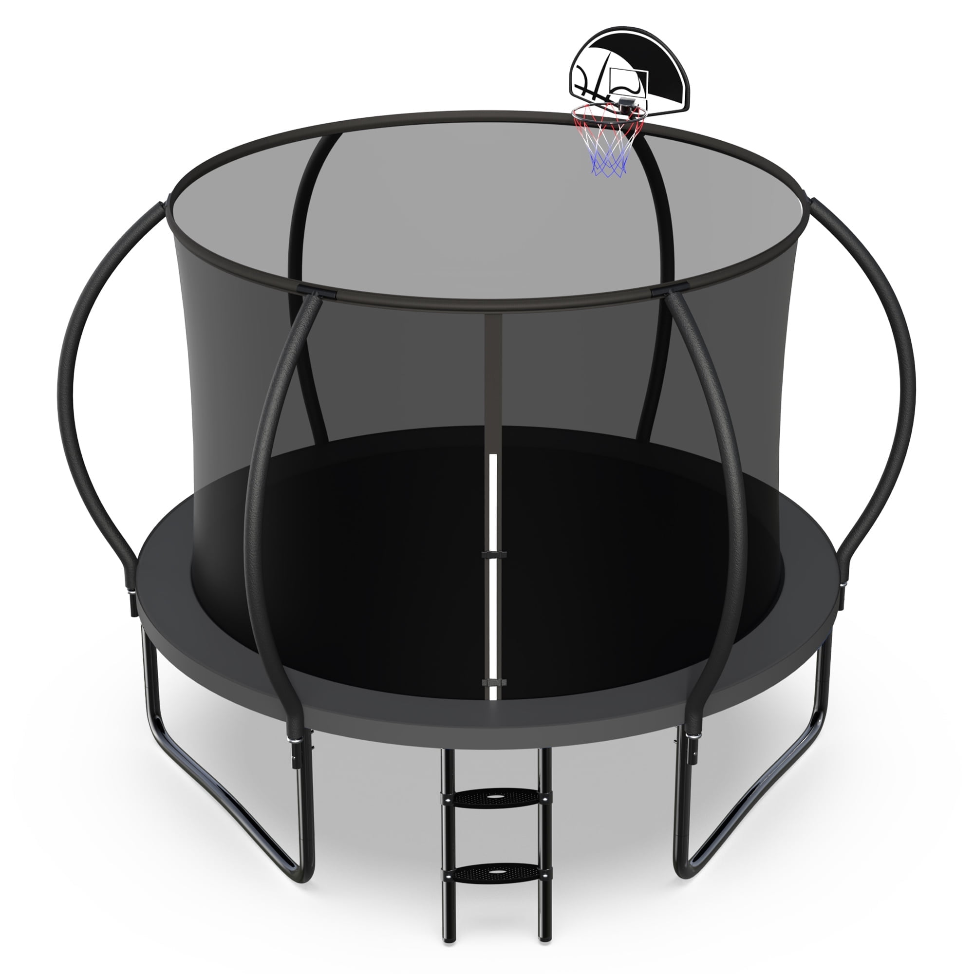 Jump Into Fun 10FT Trampoline 1000LBS for 4 Kids and Adults, Galvanized ...