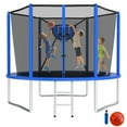 thumbnail image 1 of Jump Into Fun Trampoline 10FT 8 12 14 15 16FT Outdoor Trampoline for Kids and Adults with Enclosure and Basketball Hoop, 1000LBS Weight Capacity for 3-4 Adults and Kids, Easy Assembly, 1 of 7