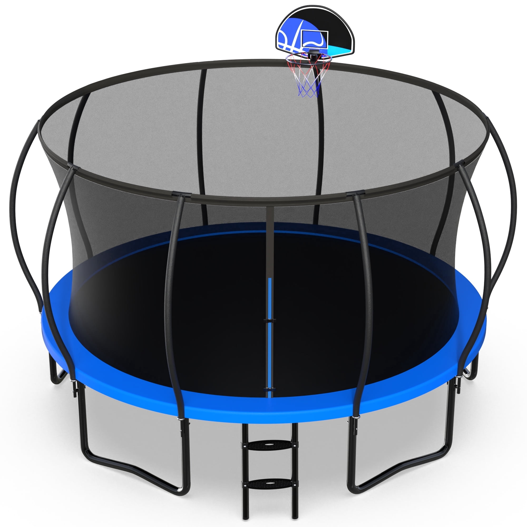 Jump Into Fun 14FT Trampoline 1400LBS for 8 Kids and Adults, Galvanized ...