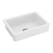 Jump Into Fun 24 Inch Farmhouse Kitchen Sink, Apron Front Kitchen Sink Single Bowl White Fireclay Porcelain Ceramic Farm Kitchen Sinks 24"L x 19"W x 8"H
