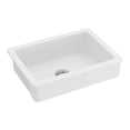thumbnail image 1 of Jump Into Fun 30 Inch Farmhouse Kitchen Sink, Apron Front Kitchen Sink Single Bowl White Fireclay Porcelain Ceramic Farm Kitchen Sinks 30"L x 19"W x 8"H, 1 of 6