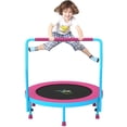 thumbnail image 1 of Jump Into Fun 36'' Mini Trampoline for Kids, 3FT Toddler Trampoline with Handle, Foldable Kids Trampoline Indoor/Outdoor for Toddlers Ages 3-6, Small Fitness Rebounder Trampoline, Easy Storage, 1 of 7