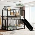 Jump Into Fun Bunk Bed with Slide, Twin over Twin Bunk Bed for Kids
