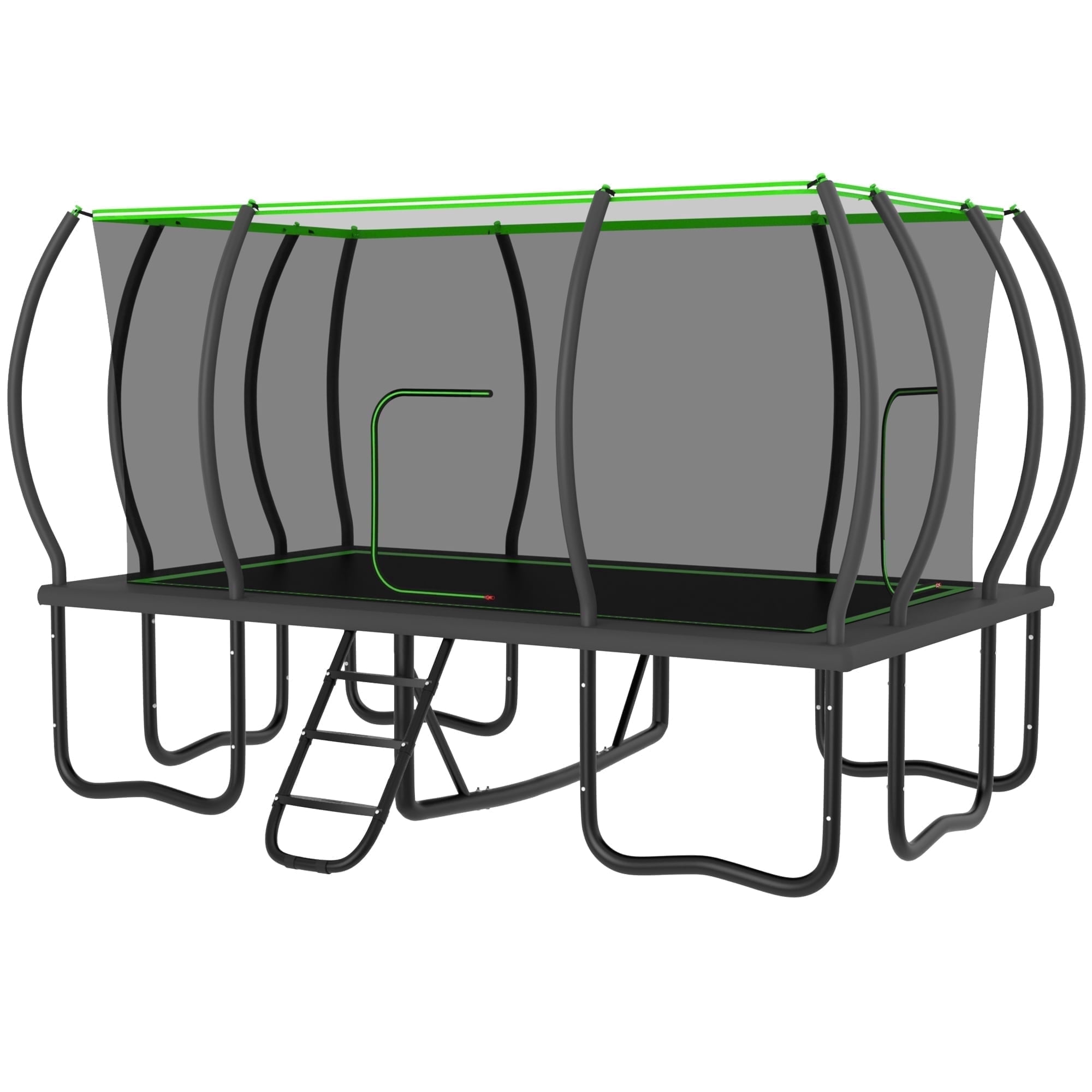 Jump Into Fun Rectangle Trampoline 9x15FT, 2000LBS Weight Capacity Heavy Duty Outdoor Large Gymnastics Trampolines for Kids and Adults with Enclosure Net