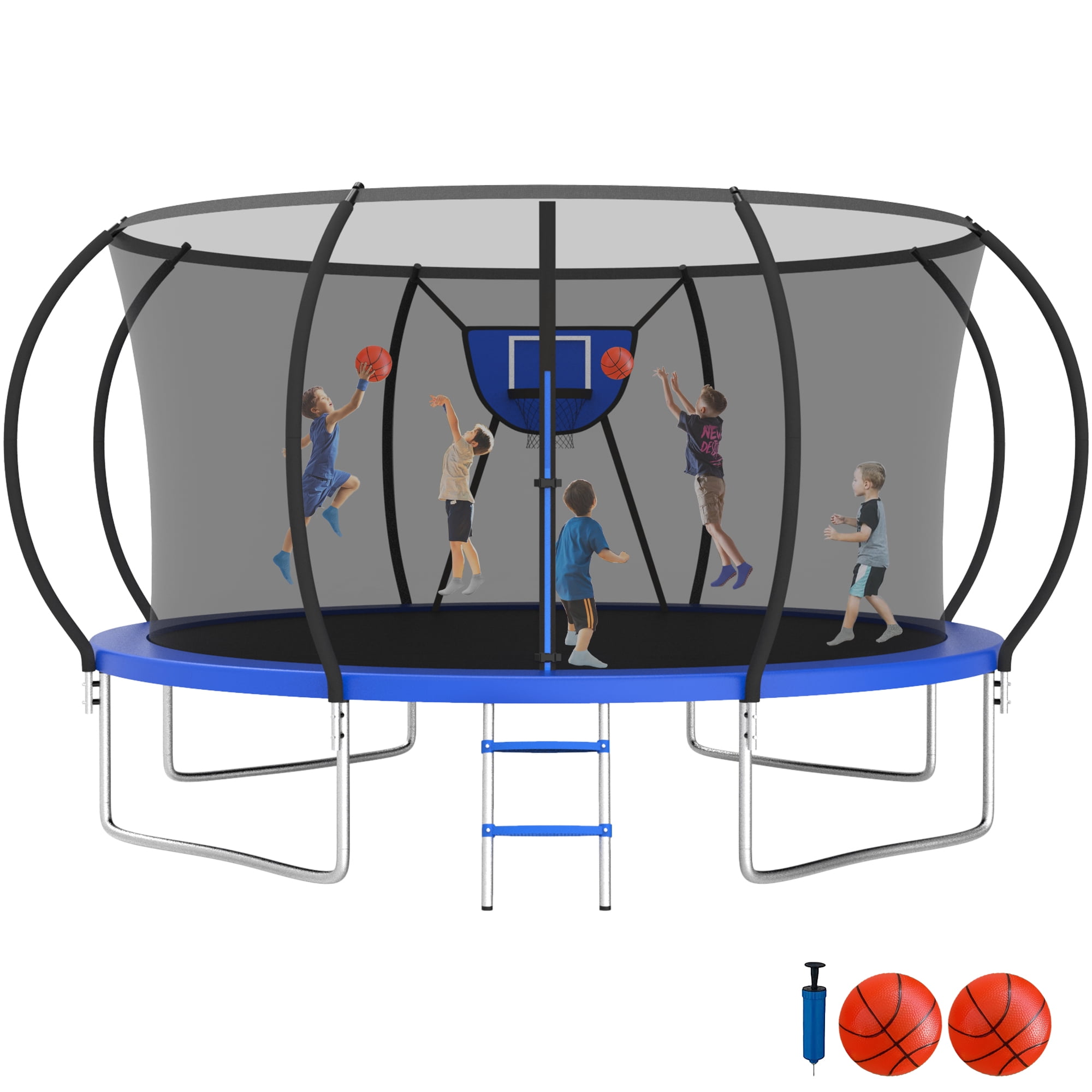 Jump Into Fun Trampoline 12FT 14FT, Trampoline with Enclosure