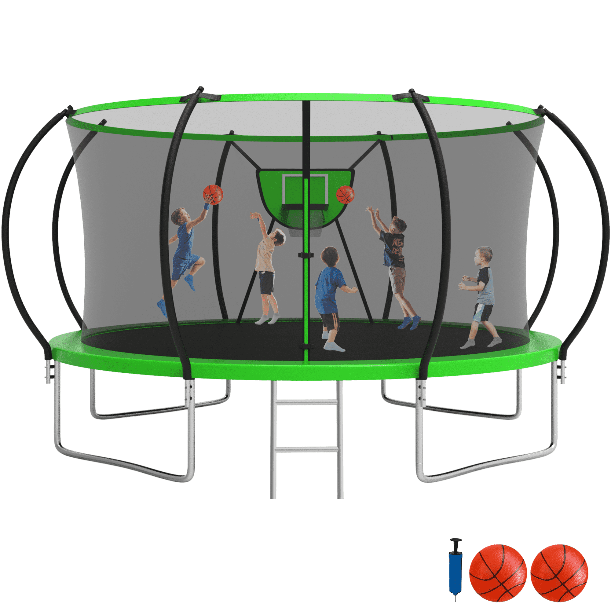 Jump Into Fun Trampoline 12FT 14FT, Trampoline with Enclosure