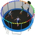 thumbnail image 1 of Jump Into Fun Trampoline 8 10 12 14 15 16FT, 1000LBS Trampoline for Kids, Trampolines with Enclosure, Basketball Hoop, Wind Stakes, Galvanized Anti-Rust Coating, Outdoor Recreational Trampoline, 1 of 7