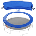 thumbnail image 1 of Jump Into Fun Trampoline Pad, 12ft 14ft 16ft Replacement Safety Spring Cover Pad, No Holes for Pole, Universal Waterproof Trampoline Accessories Safety Pad for Round Frame - 14FT Blue, 1 of 1