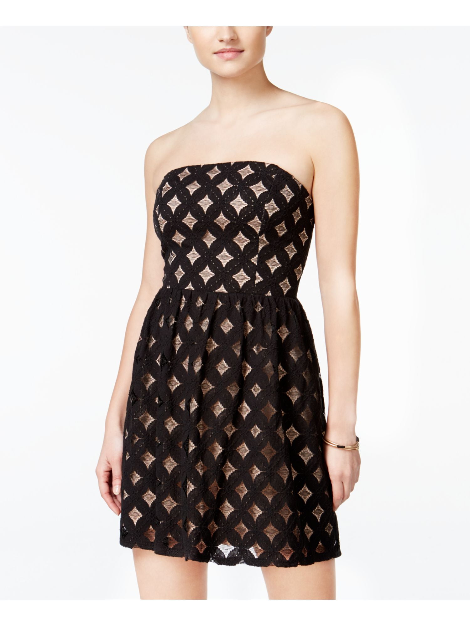red lace up front dress Red Short Lace Up Dress With V-Neck And Ruched Back main image 1
