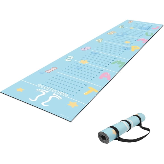 Jump Mat for , Non-Slip Standing Broad Jump Mat with Measurement Marks and Carry Strip, Roll-Up Fitness and Activity Floor Jumping Pad for Workout, Jumprope, Yoga, Exercise